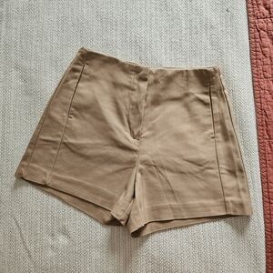 Elegant High Waist Tan Shorts